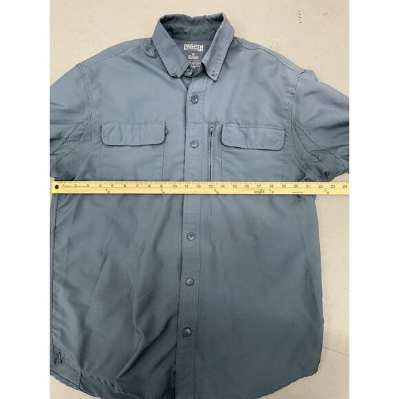 Duluth Trading Co Fishing Shirt Blue Mens Medium Vented Long Sleeve Button Down - Picture 4 of 5